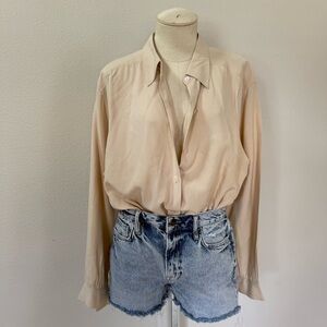 Vintage 100% Silk Button Down